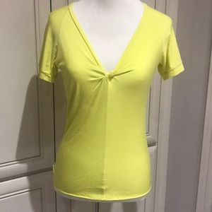 Lida Baday Shirt - Short-sleeve ,M,yellow,V-Neck
